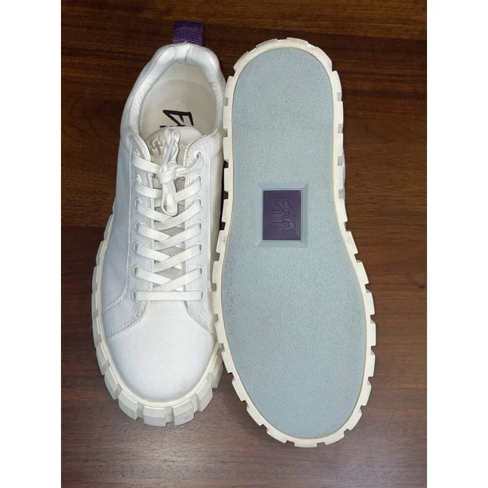 Eytys Odessa Canvas Sneakers in White 41 10 Womens New Nib With Box shoes
